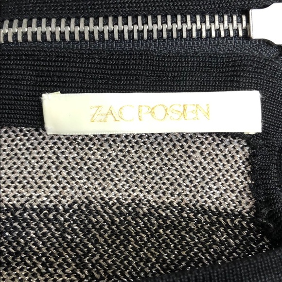 Zac Posen Knit Sparkle Fit Flare Mini Dress S 0768 - Picture 7 of 7